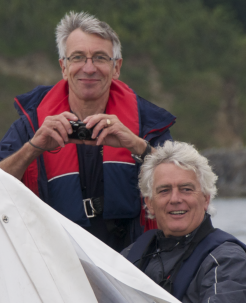 Peter and Jonathan on the water last year